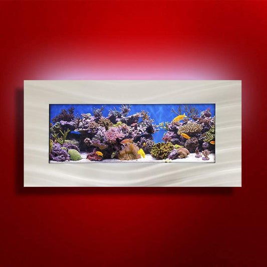 Aa-Skyline-Bsilver 2.0 Wall Mounted Aquarium, Brushed Silver