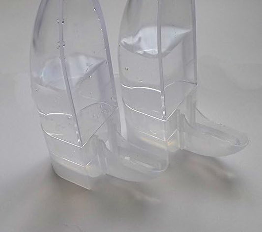Bird Cage Water Bottle Dispenser Feeder for Zebra Finch Budgies Set of 2 (Clear)