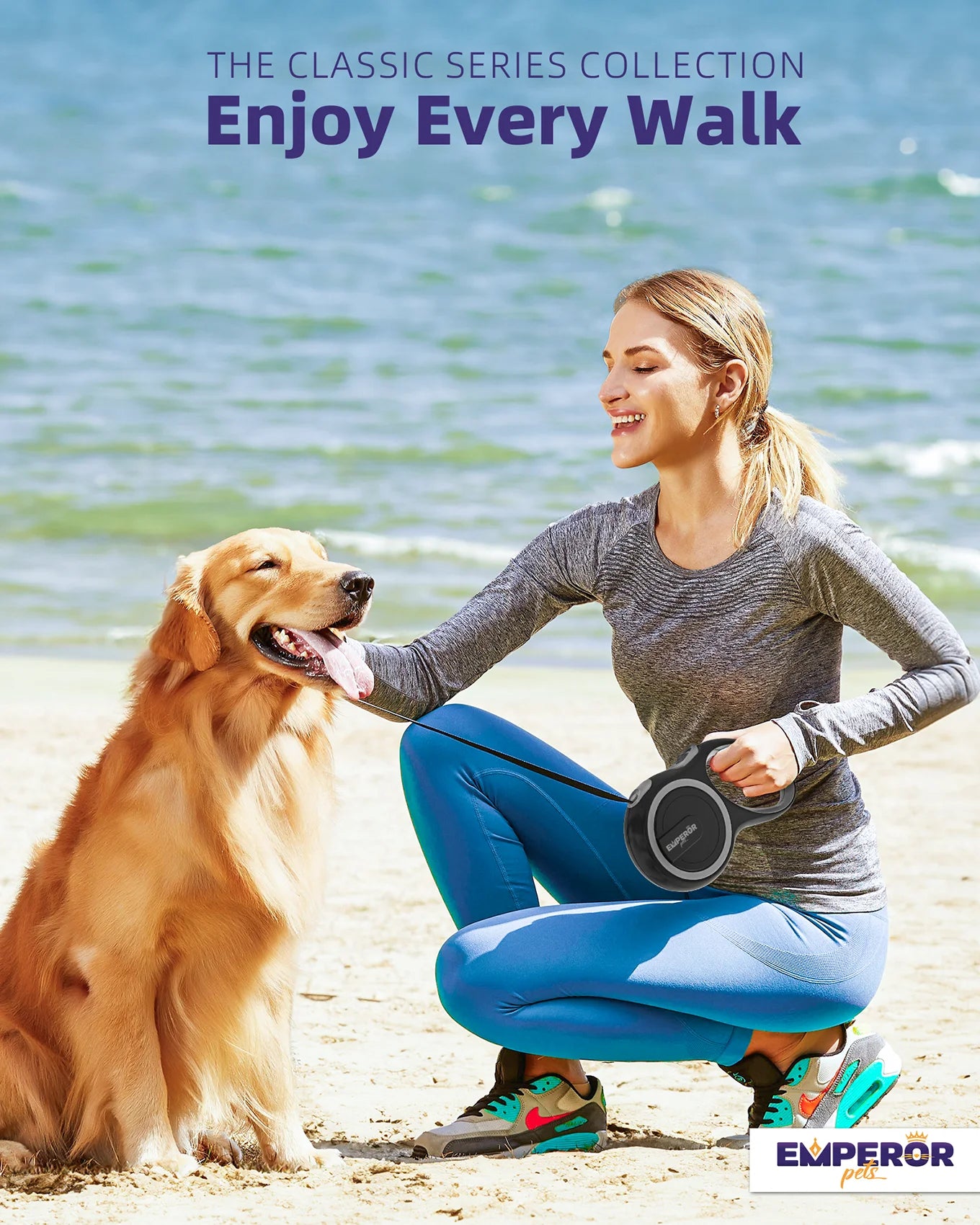 Unleash Adventure! ๐ 16ft Heavy-Duty Retractable Leash for Large Dogs (up to 110lbs) ๐พ