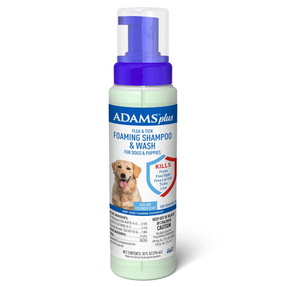 Keep Your Dog Happy and Flea-Free with ADAMS Plus Flea & Tick Foaming Shampoo & Wash - 2 Pack for Sensitive Skin!