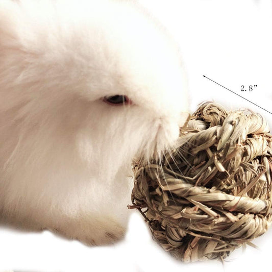 Get Your Furry Friends Hopping with Our Timothy Grass Chew Ball – Perfect Playtime for Bunnies, Hamsters, and Guinea Pigs! 🐰🐹🥳