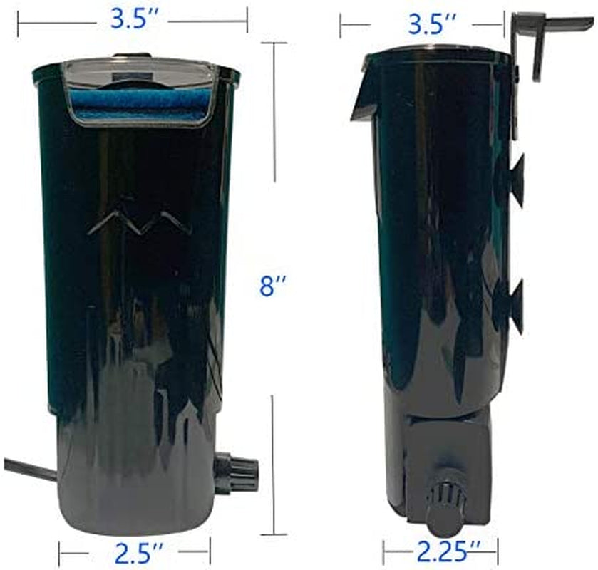 Turtle Filter Aquarium Filter Low Water Level Internal Filter Waterfall Flow Aquarium Pump for Turtle Tank Fish Tank Reptiles Shrimp Frog Crab Tank Amphibian Tank(Filter 2020)