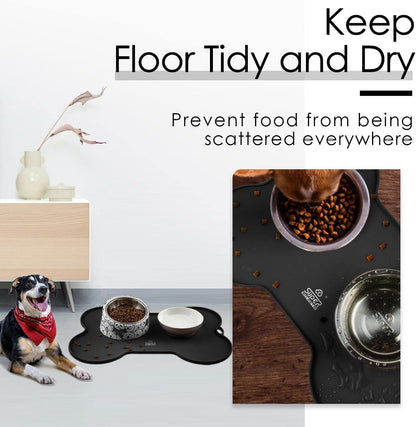  Silicone Non Spill Cat Feeding Mat Puppy Placemat Waterproof 