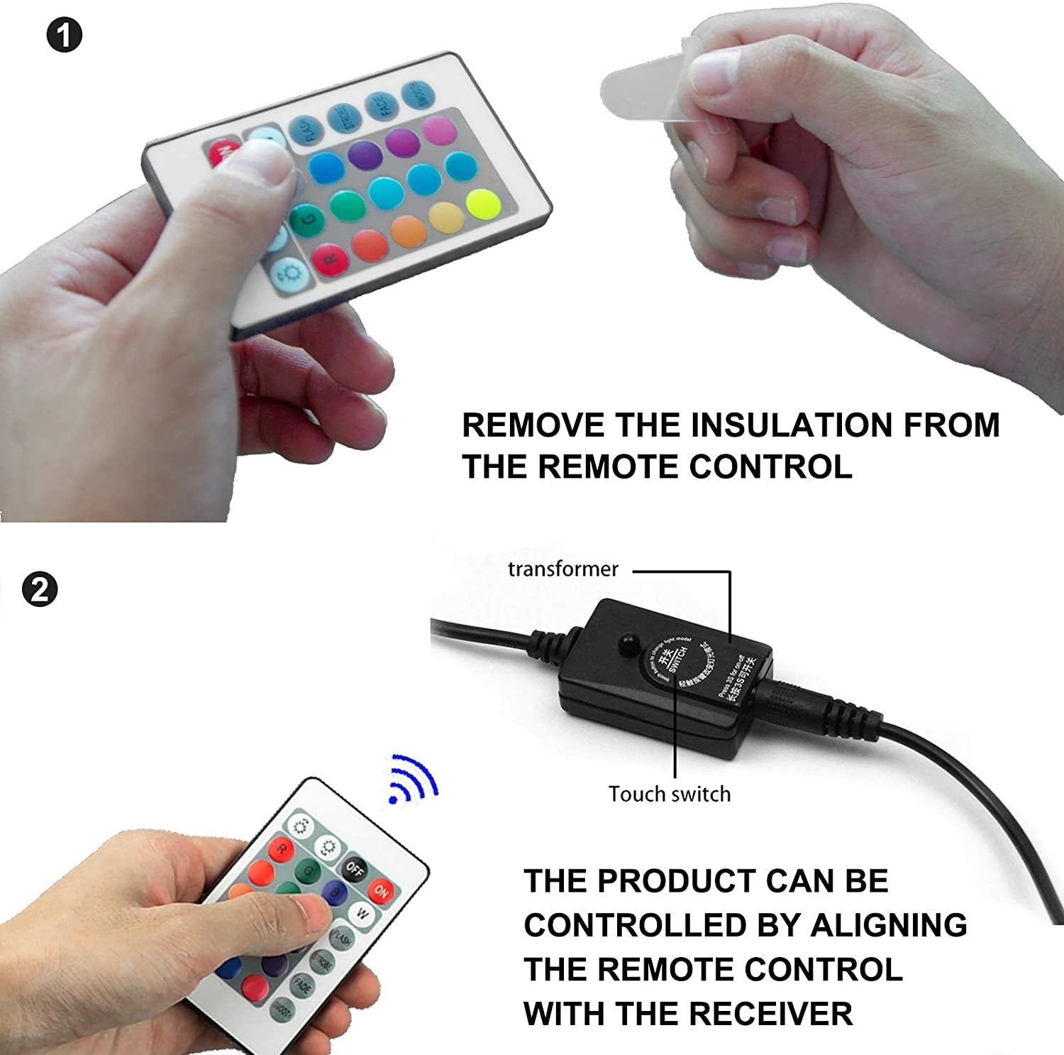 Submersible Aquarium Light, Fish Tank Light with Air Bubble Hole, RGB Color Changing Brightness Adjustable IP68 Waterproof Remote Control LED Light for Aquarium Fish Tank 20 Inch