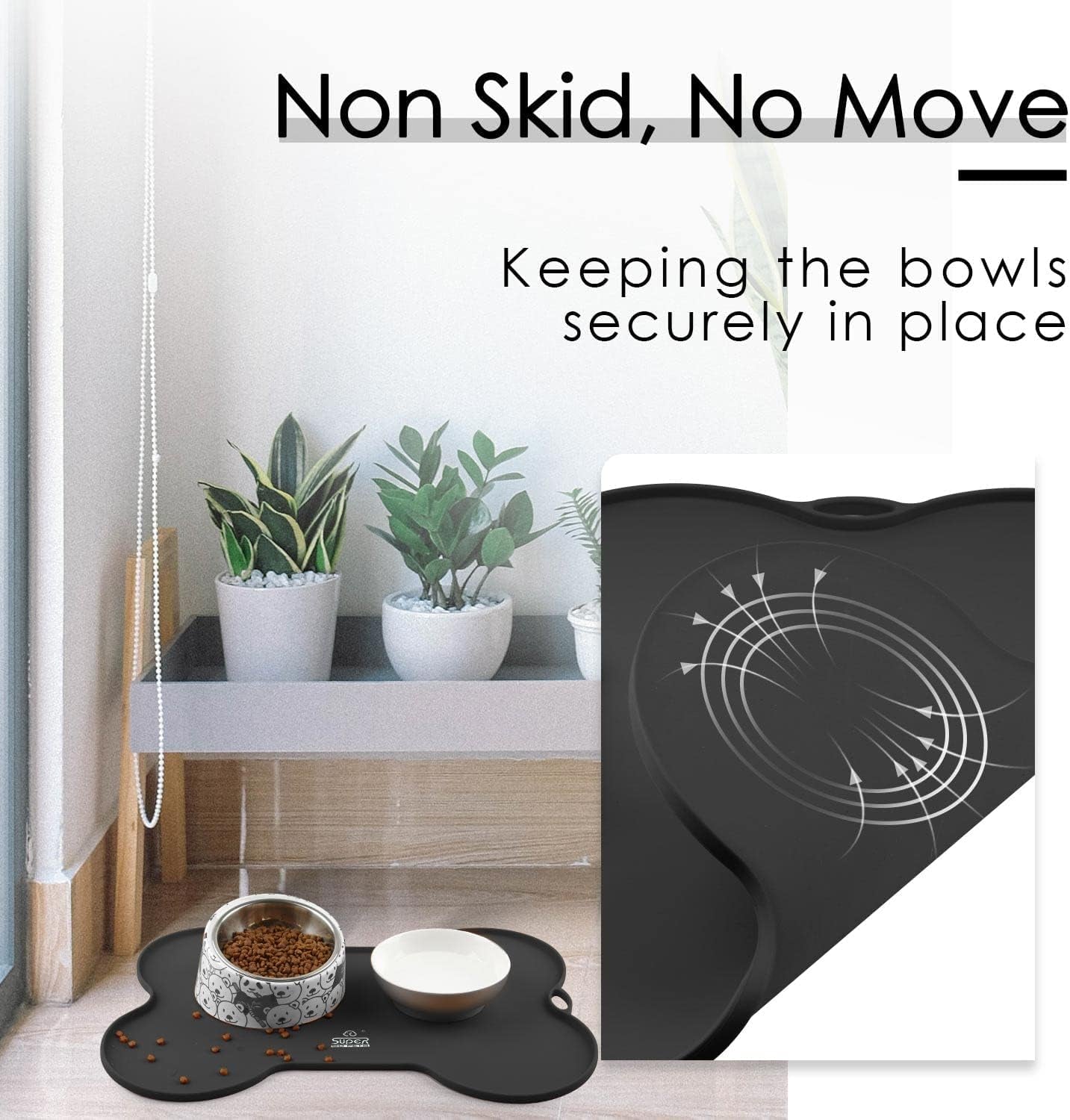  Silicone Non Spill Cat Feeding Mat Puppy Placemat Waterproof 