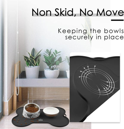  Silicone Non Spill Cat Feeding Mat Puppy Placemat Waterproof 