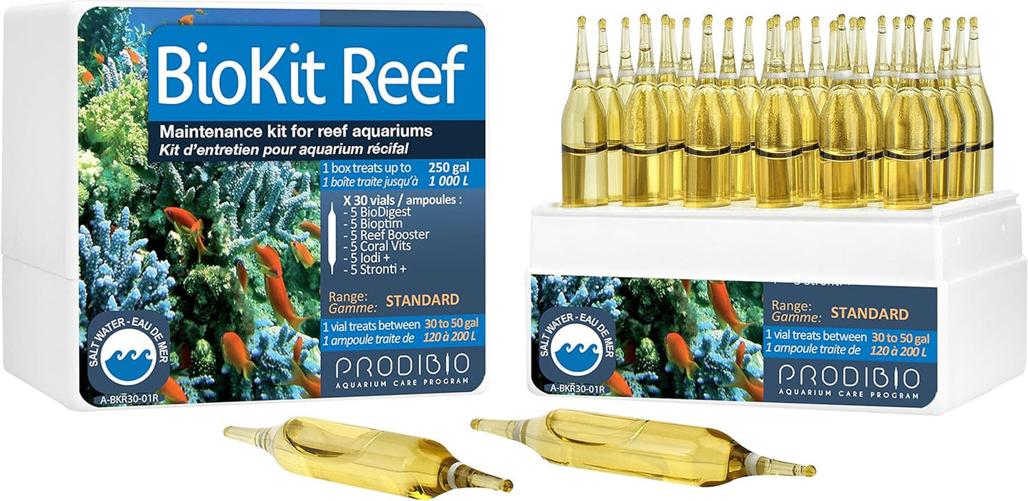 Bio Reef Kit, Maintenance, Saltwater, 30/ 1Ml Vials, 30 Gal and Up