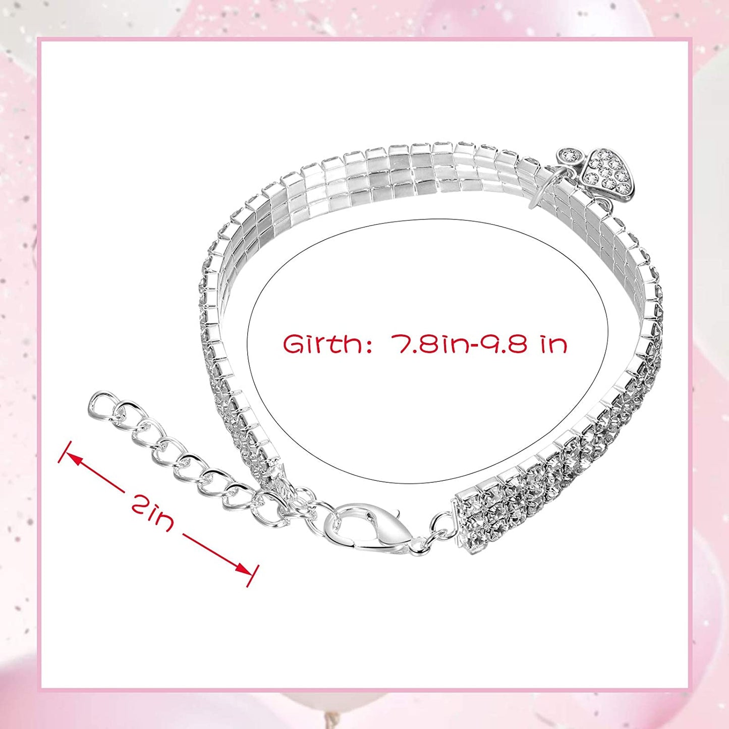  Crystal Cat Collar Elastic Pet Necklace 