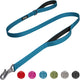 5 FT Heavy Duty Dog Leash with 2 Comfortable Padded Handles, Traffic Handle & Advanced Easy Snap Hook, Reflective Walking Lead for Large, Medium & Small Breed Dogs, Blue