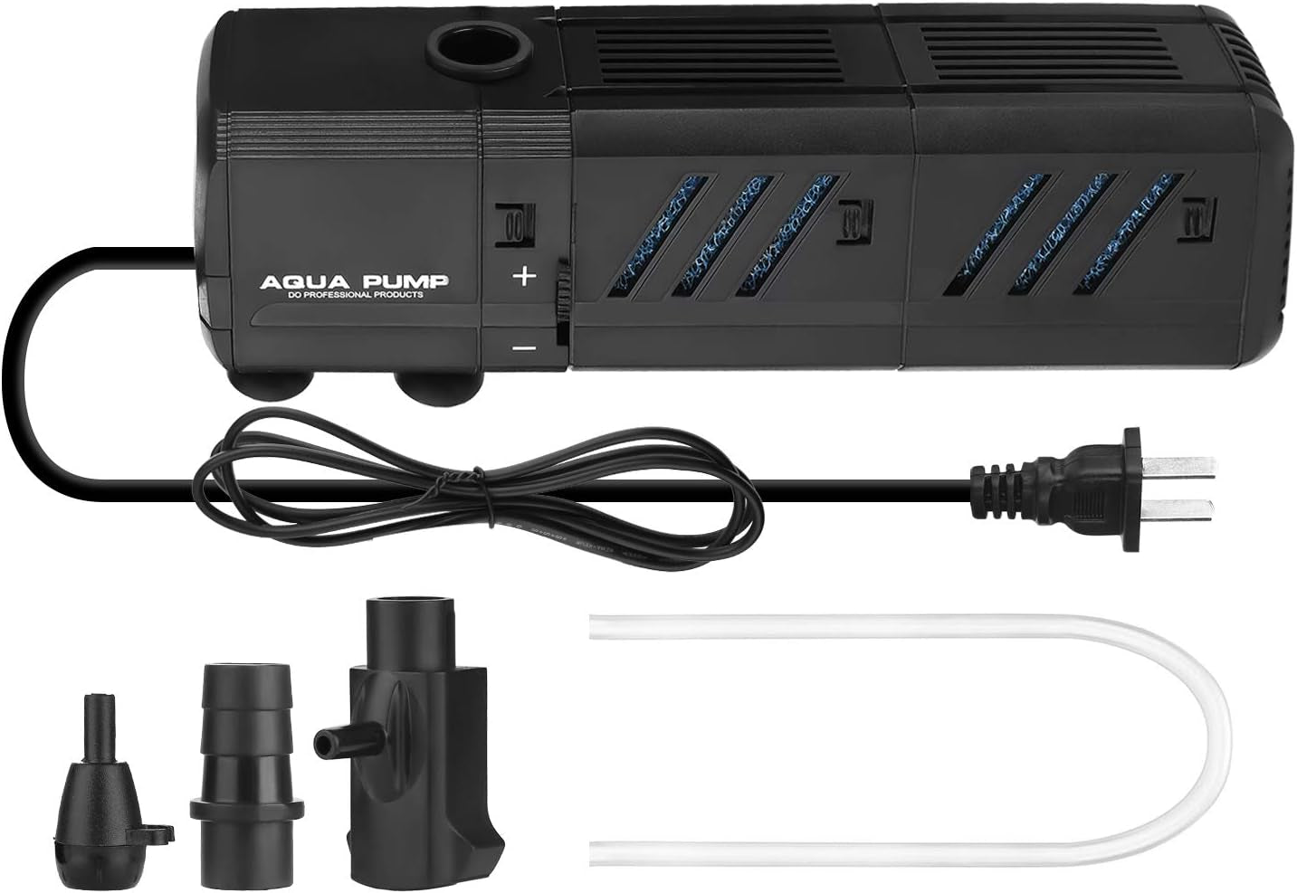 Submersible Aquarium Internal Filter 8W, Adjustable Fish Tank Filter with 200 GPH Water Pump for 10-50 Gallon Fish Tank