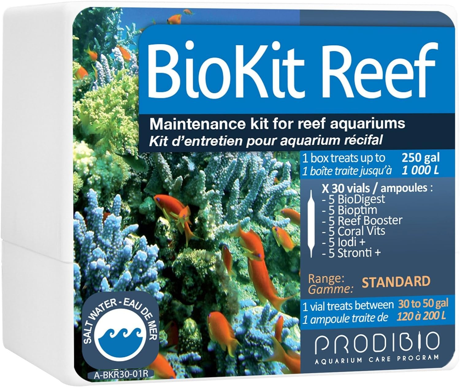 Bio Reef Kit, Maintenance, Saltwater, 30/ 1Ml Vials, 30 Gal and Up