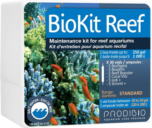 Bio Reef Kit, Maintenance, Saltwater, 30/ 1Ml Vials, 30 Gal and Up