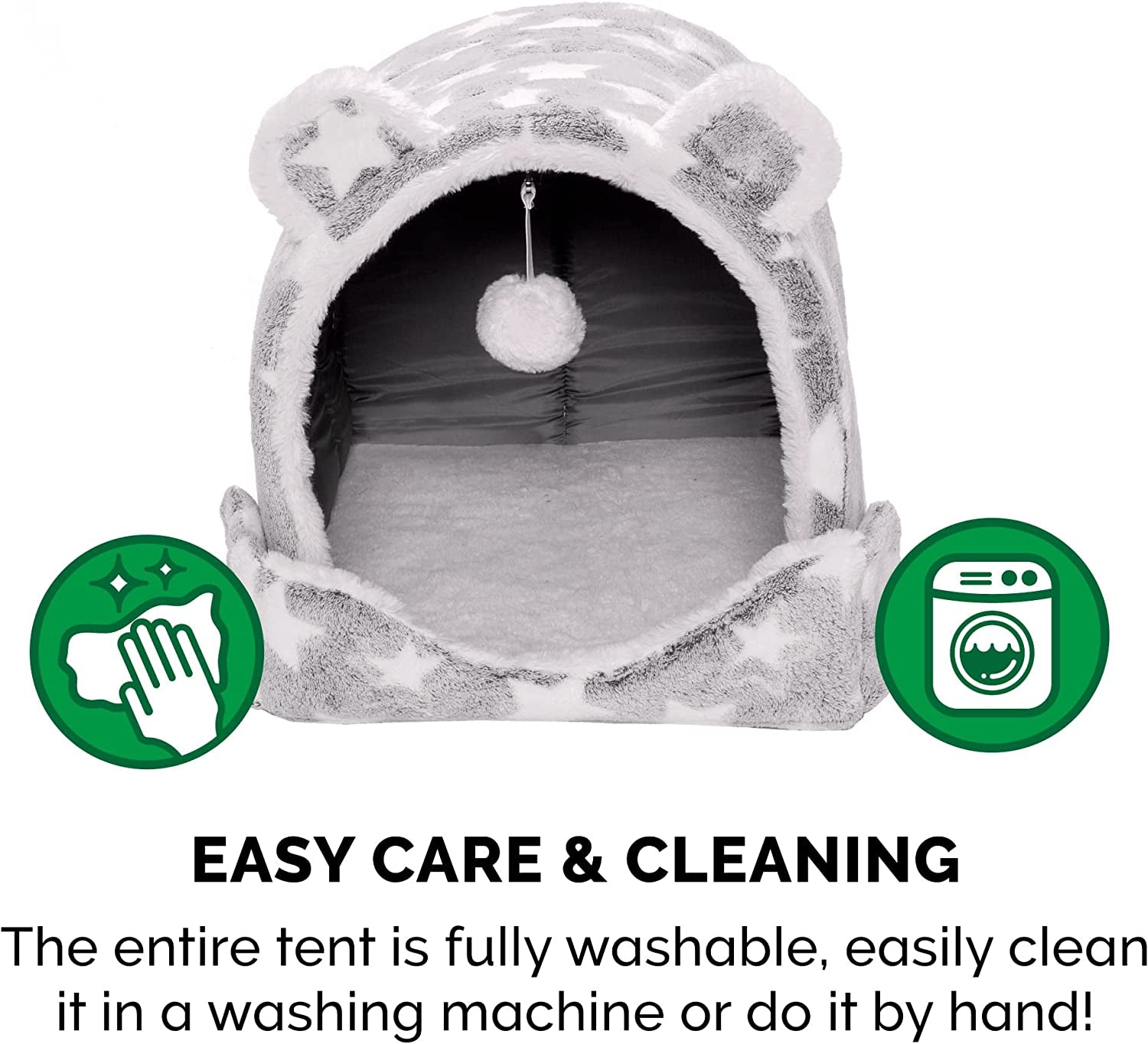 Washable Bed Cave for Indoor Cats & Small Dogs