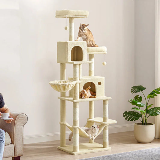 Elevate Your Cat's Playtime with the Timmins 78.3" Multi-Level Cat Tree - Cozy Condos & Scratching Posts Included!