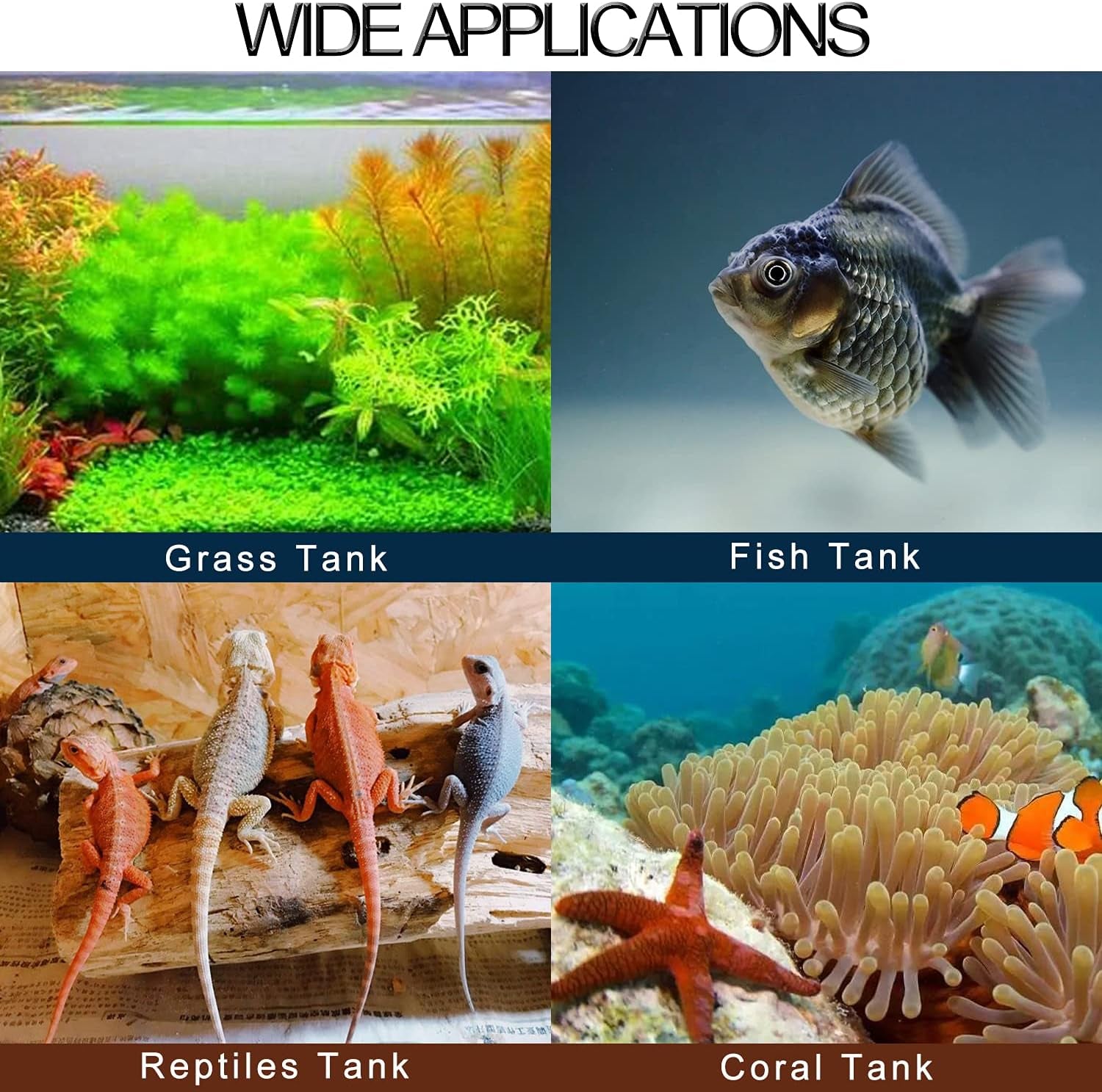 Digital Aquarium Thermometer, Fish Tank Thermometer with Large LCD Display, Stick-On Tank Temp Sensor Ensures Accurate Reading, High/Low-Temperature Alarm Aquarium Thermometer