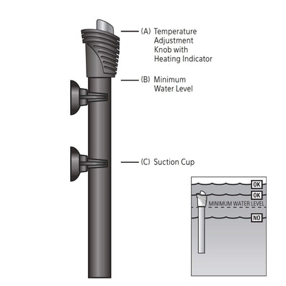 Submersible Aquarium Heater, up to 55 gallon 