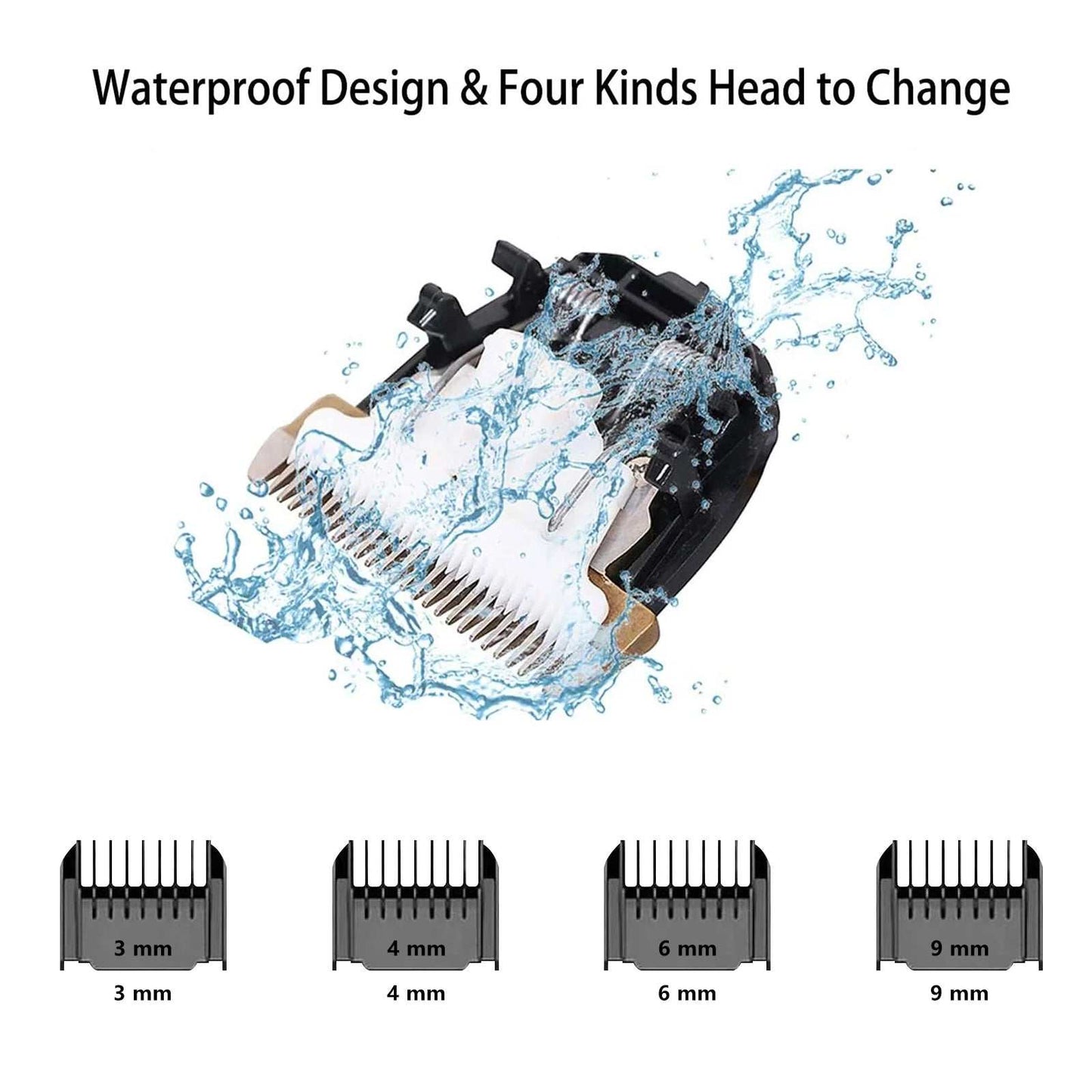 Rechargeable Dog Clippers, Low Noise Pet Shaver Dog Grooming Kit Cordless Professional Dog Hair Trimmer