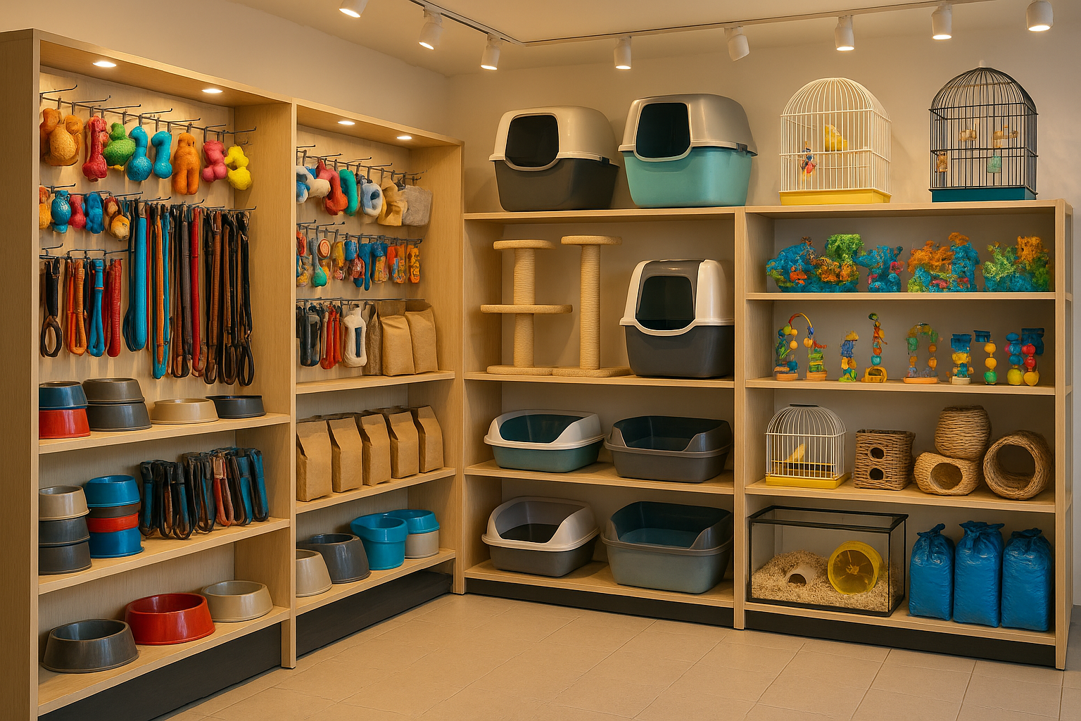 Pet shop for dogs,cats,fish, bird, small animal supplies 