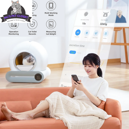 Say goodbye to messy litter! 🐾✨ Meet the Smart Self-Cleaning Litter Box with App Control and Safety Features! Perfect for busy cat parents! 😻📱