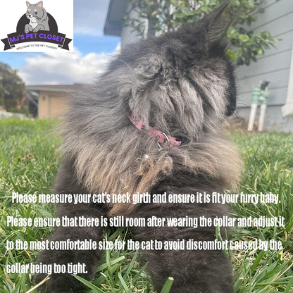 Cute & Stylish Breakaway Cat Collars! 🐾🎀 2-pack in Pink & Black Skull Design, Perfect for Your Fashionable Feline! 💖🐱 